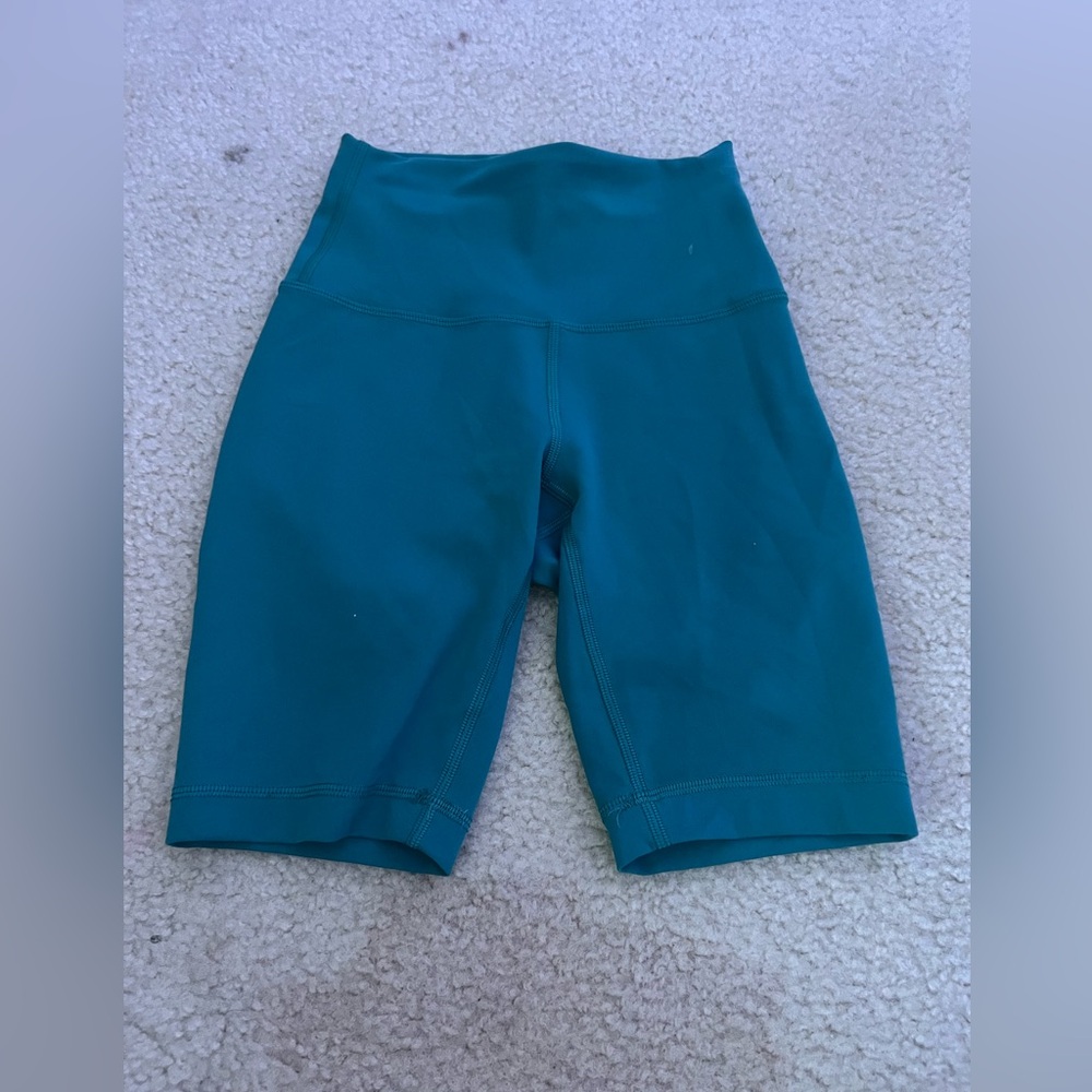 Turquoise Lululemon Biker Shorts